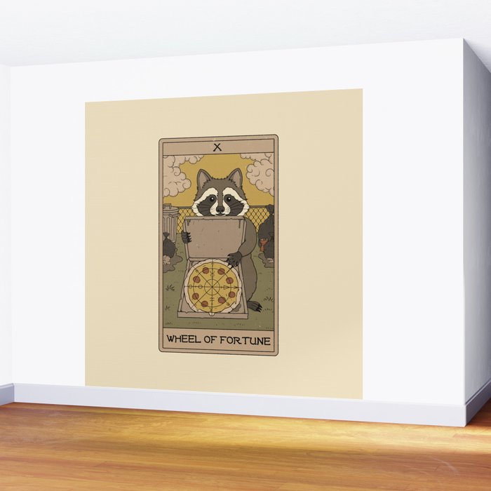 Wheel of Fortune - Raccoons Tarot Wall Mural Gallery Image 2