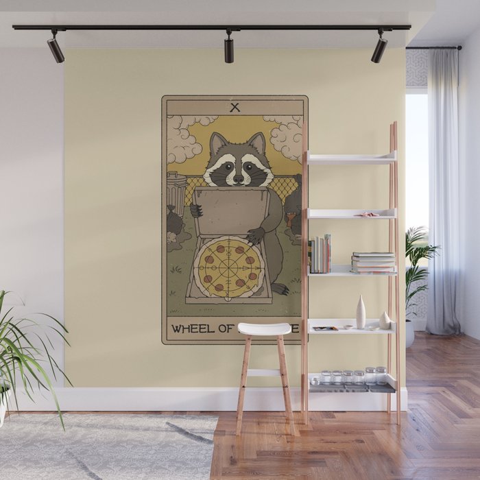 Wheel of Fortune - Raccoons Tarot Wall Mural Gallery Image 1