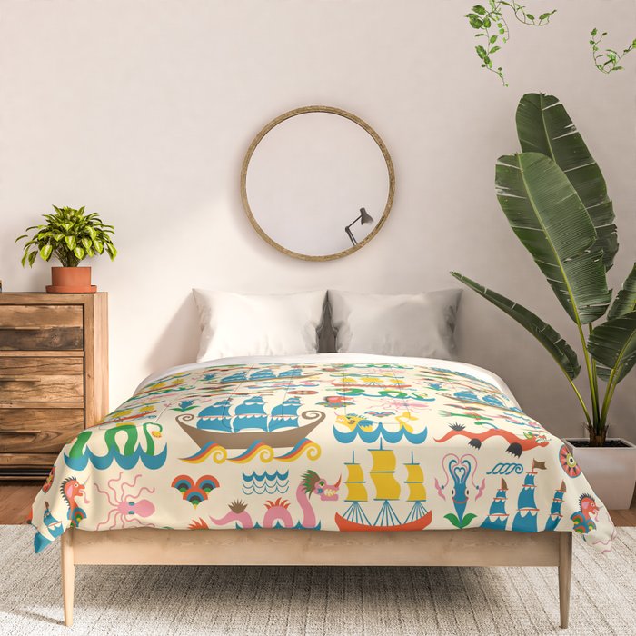 Mythical Sea Creatures - Ocean Monsters Comforter Gallery Image 3