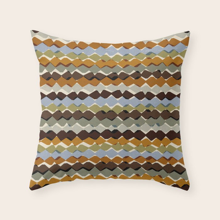 Natural Rhythm Waves Throw Pillow Gallery Image 1