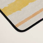 Liquid Summer Watercolor Stripes Pattern Pink Yellow Orange Cream Desk Mat Gallery Image 4