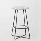 Clovers XXXIV Neutral Green Botanical Pattern Stool Gallery Image 1