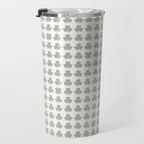 Clovers XXXIV Neutral Green Botanical Pattern Travel Mug Gallery Image 3