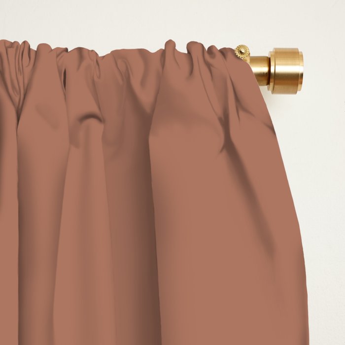 Coffee Hour Inspired by PANTONE 17 1230 Mocha Mousse Window Curtain Gallery Image 2