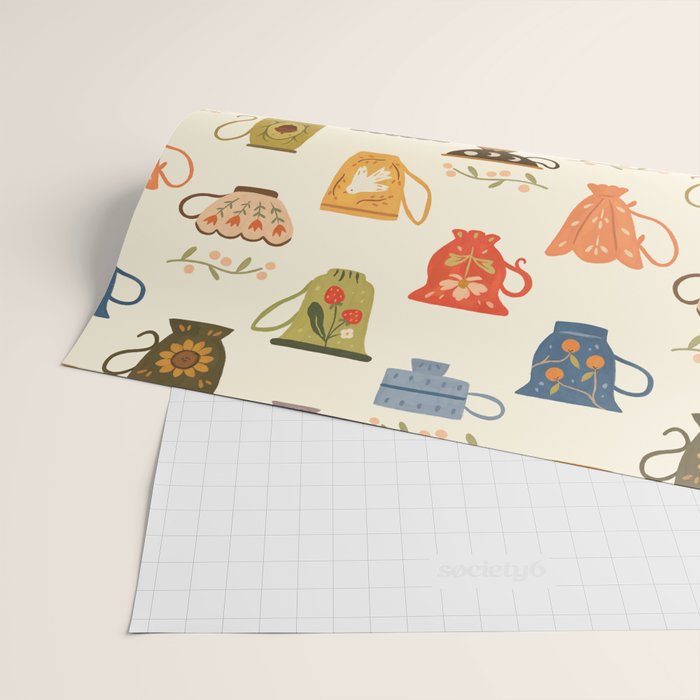 Teacup Collection Wrapping Paper Gallery Image 2