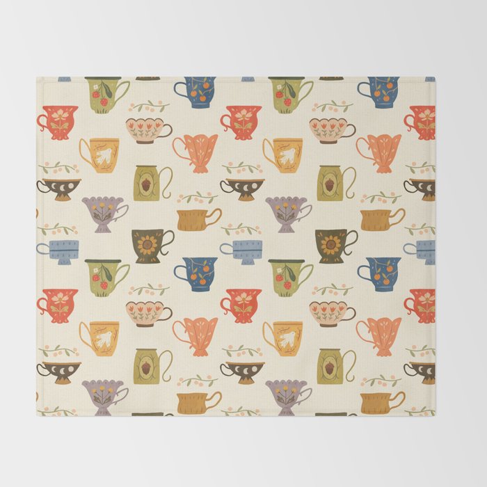 Teacup Collection Throw Blanket Gallery Image 2
