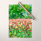 Colorful tulips field Wrapping Paper Gallery Image 1