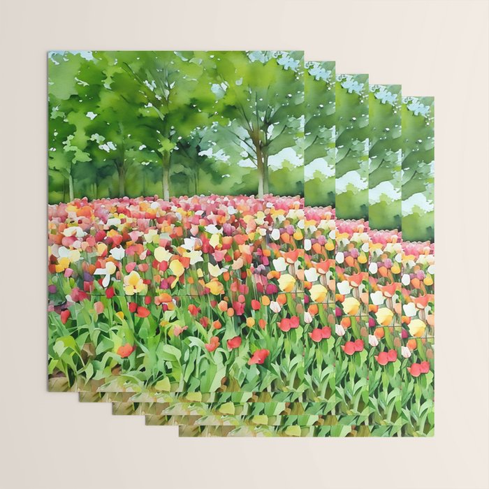 Colorful tulips field Wrapping Paper Gallery Image 3