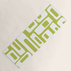 Retro Mid Century Modern Abstract Pattern 335 Chartreuse Yoga Mat Gallery Image 1