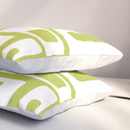 Retro Mid Century Modern Abstract Pattern 335 Chartreuse Pillow Sham Gallery Image 3