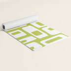 Retro Mid Century Modern Abstract Pattern 335 Chartreuse Yoga Mat Gallery Image 2