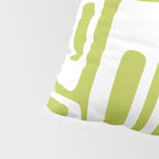 Retro Mid Century Modern Abstract Pattern 335 Chartreuse Pillow Sham Gallery Image 4