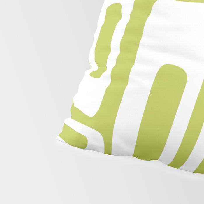 Retro Mid Century Modern Abstract Pattern 335 Chartreuse Pillow Sham Gallery Image 4