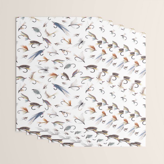 Fly Fishing Lures for Freshwater Fish Wrapping Paper Gallery Image 3