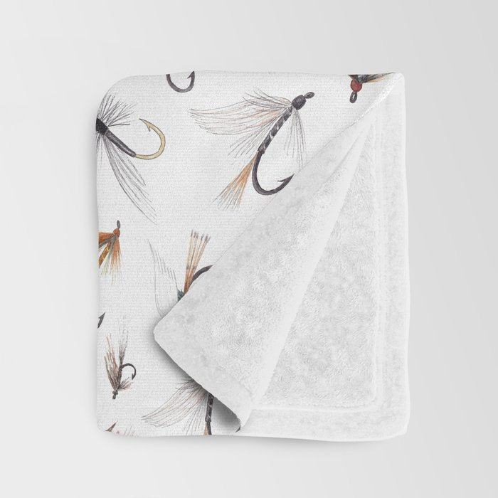 Fly Fishing Lures for Freshwater Fish Throw Blanket Gallery Image 3