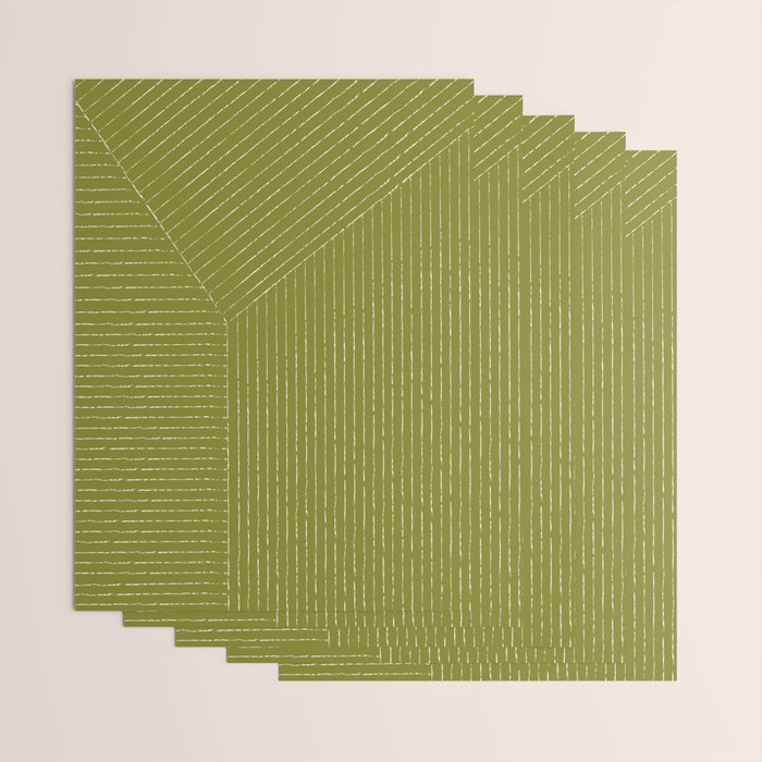 Lines (Matcha Green) Wrapping Paper Gallery Image 3