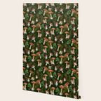 Vintage Dark Night Green Mushroom Forest Wallpaper Gallery Image 2