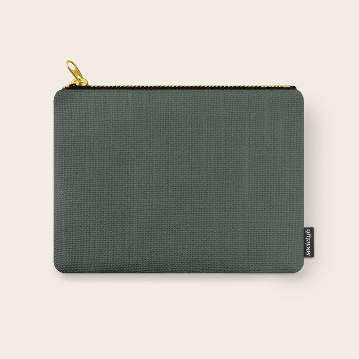 Neutral Sage Grey Solid Color Carry All Pouch Gallery Image 1