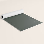 Neutral Sage Grey Solid Color Yoga Mat Gallery Image 2