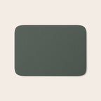 Neutral Sage Grey Solid Color Bath Mat Gallery Image 1
