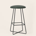 Neutral Sage Grey Solid Color Stool Gallery Image 1
