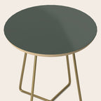 Neutral Sage Grey Solid Color Side Table Gallery Image 2