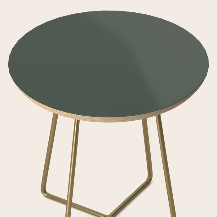 Neutral Sage Grey Solid Color Side Table Gallery Image 2