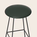 Neutral Sage Grey Solid Color Stool Gallery Image 2
