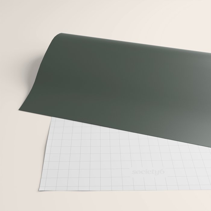 Neutral Sage Grey Solid Color Wrapping Paper Gallery Image 2