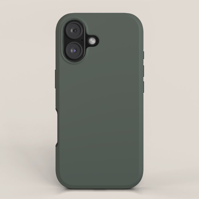 Neutral Sage Grey Solid Color iPhone Case Gallery Image 1