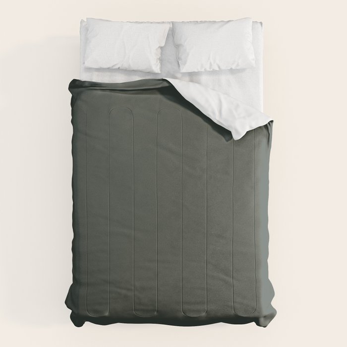 Neutral Sage Grey Solid Color Comforter Gallery Image 6