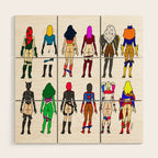 Superhero Butts - Girls Superheroine Butts LV Wood Wall Art Gallery Image 1