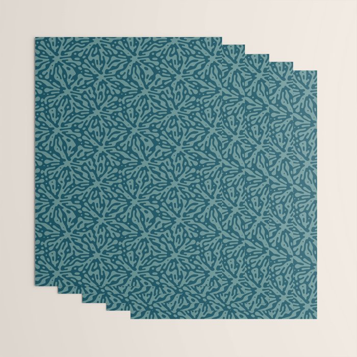 Organic Matter in Dark Teal Wrapping Paper Gallery Image 3