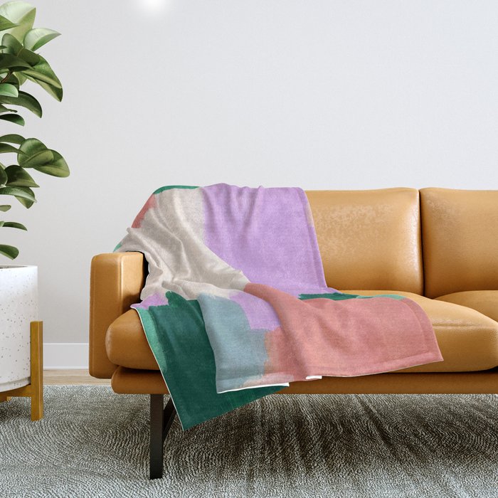 Abstract Oil Painting No. 70 Throw Blanket Gallery Image 1