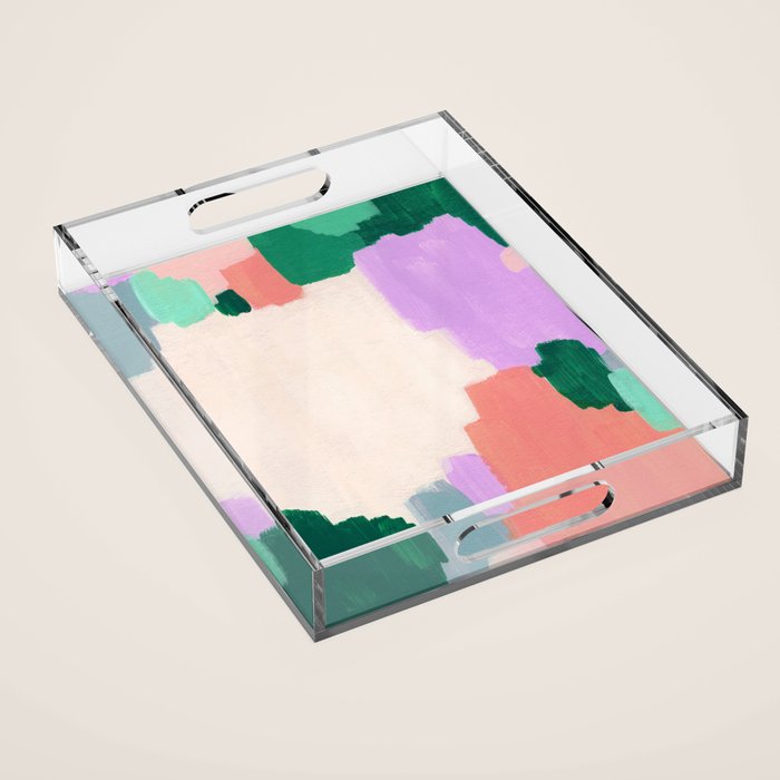 Abstract Oil Painting No. 70 Acrylic Tray Gallery Image 1