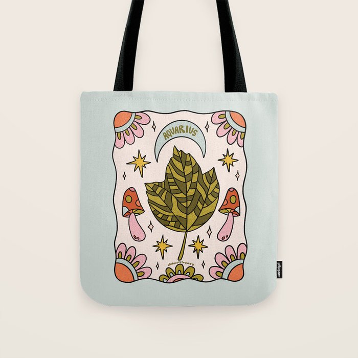 Aquarius Leaf Tote Bag Gallery Image 1