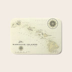 Hawaiian Islands [vintage inspired] map print Bath Mat Gallery Image 1