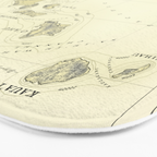 Hawaiian Islands [vintage inspired] map print Bath Mat Gallery Image 3