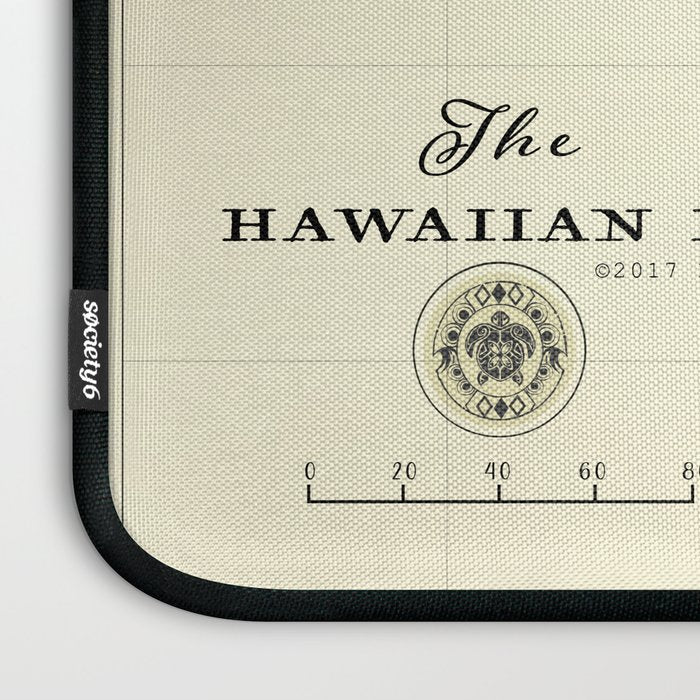Hawaiian Islands [vintage inspired] map print Laptop Sleeve Gallery Image 3