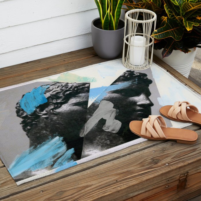 Untitled (Painted Composition 1) Outdoor Rug Gallery Image 2