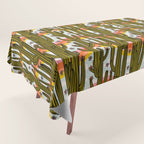 Rainbow and Cacti Print Tablecloth Gallery Image 1