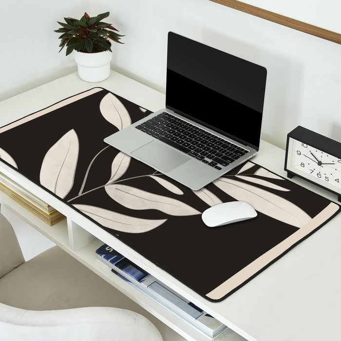 Minimalist plants and leaves Art 3 Desk Mat Gallery Image 2