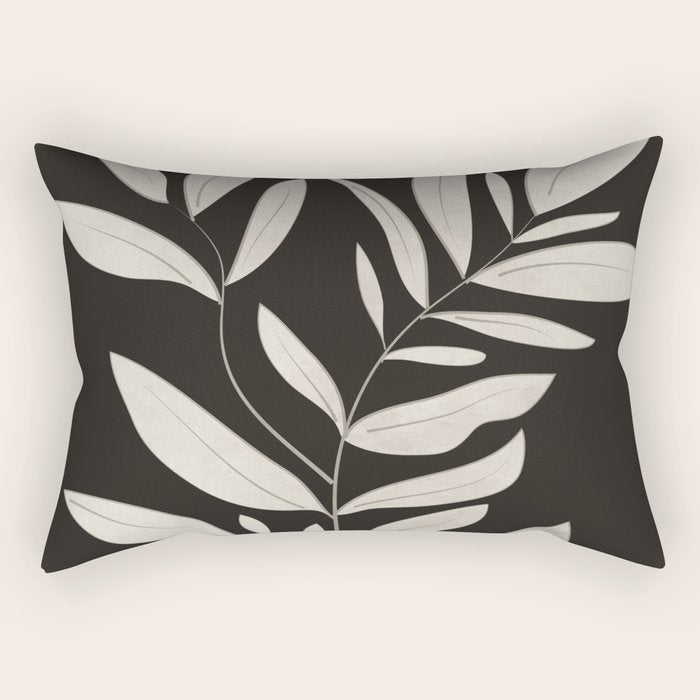 Minimalist plants and leaves Art 3 Rectangular Pillow Gallery Image 1