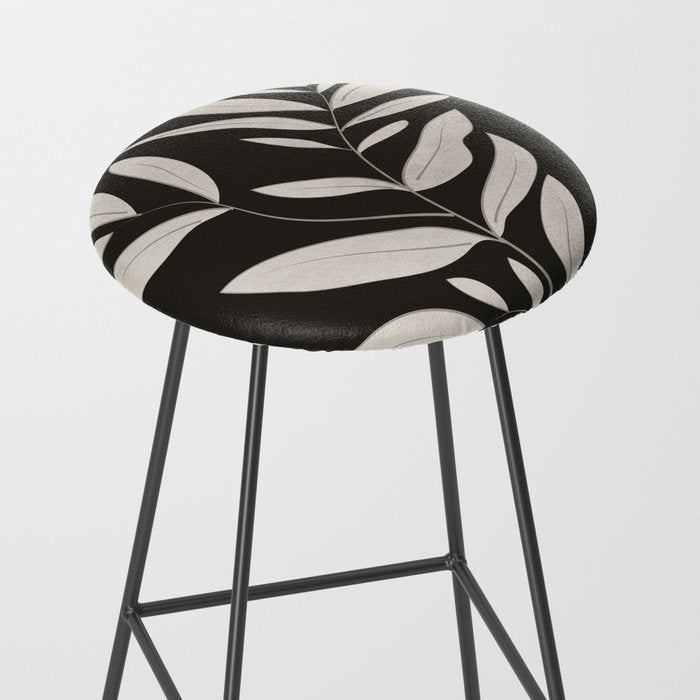 Minimalist plants and leaves Art 3 Stool Gallery Image 2