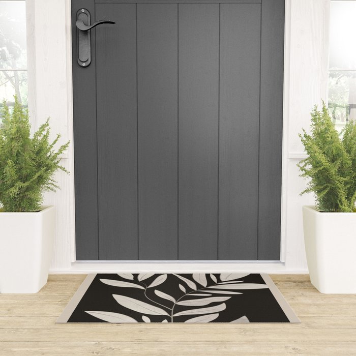Minimalist plants and leaves Art 3 Welcome Mat Gallery Image 3