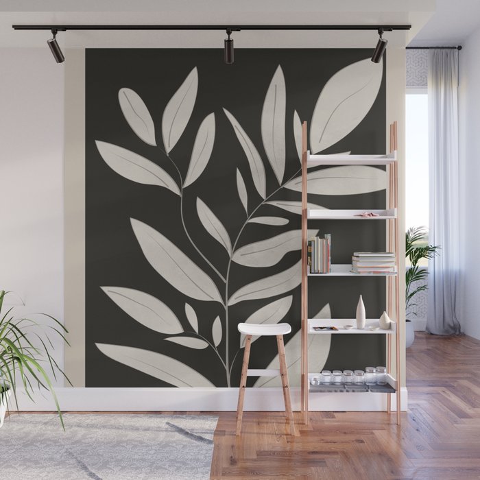 Minimalist plants and leaves Art 3 Wall Mural Gallery Image 1