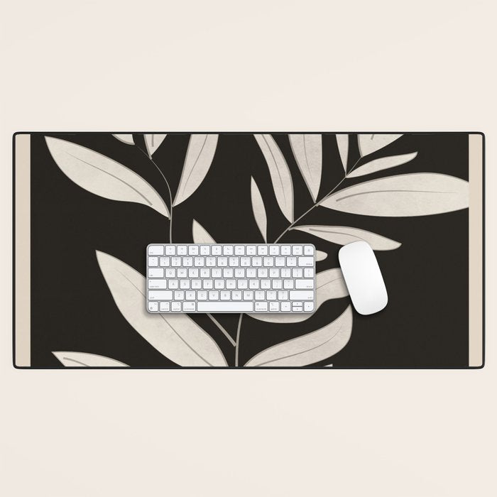 Minimalist plants and leaves Art 3 Desk Mat Gallery Image 1