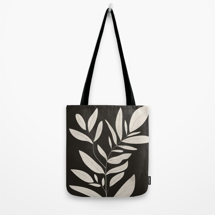 Minimalist plants and leaves Art 3 Tote Bag Gallery Image 2
