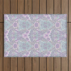 Gothic Halloween Damask - pastel glow Outdoor Rug Gallery Image 1