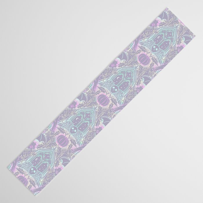 Gothic Halloween Damask - pastel glow Table Runner Gallery Image 3